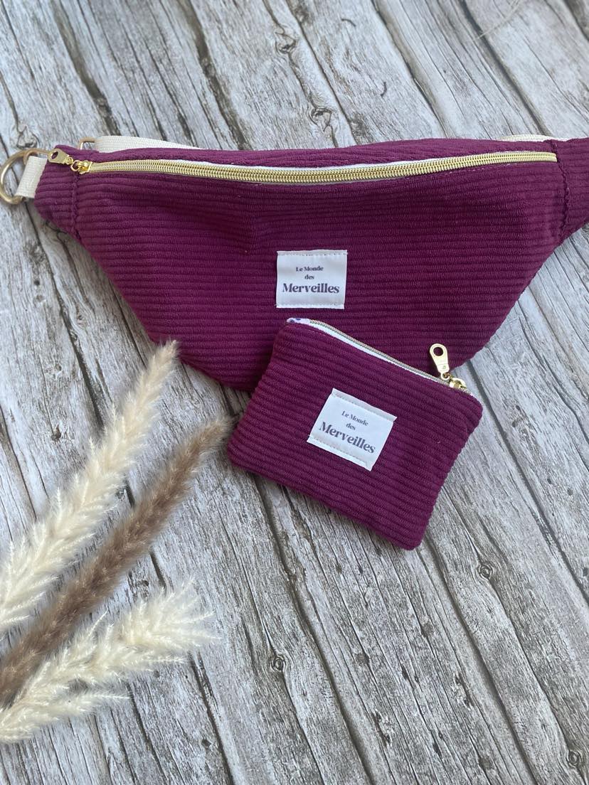 Sac banane velour