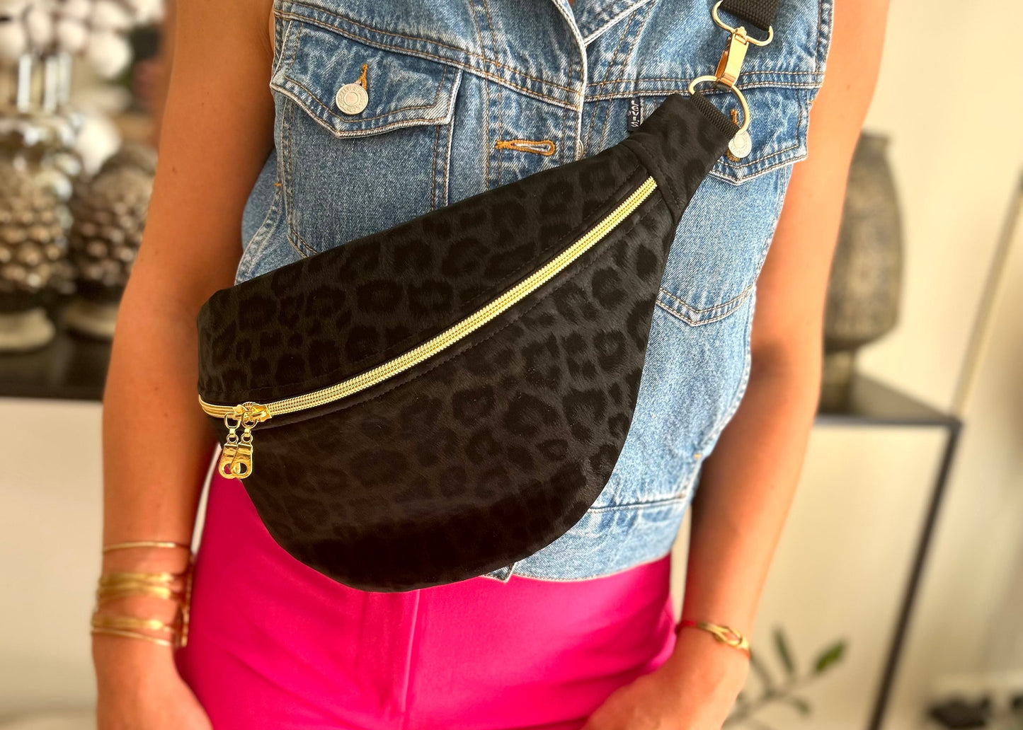 Sac Banane Trésor Nomade – Léopard noir