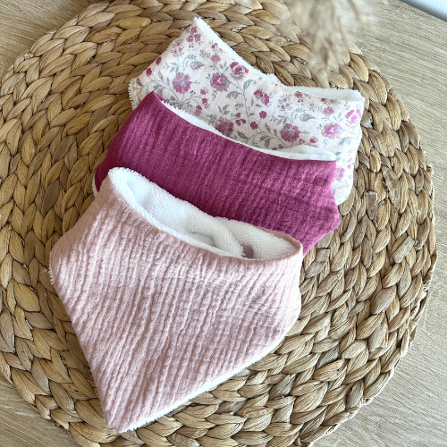 Trio de bavoirs bandana