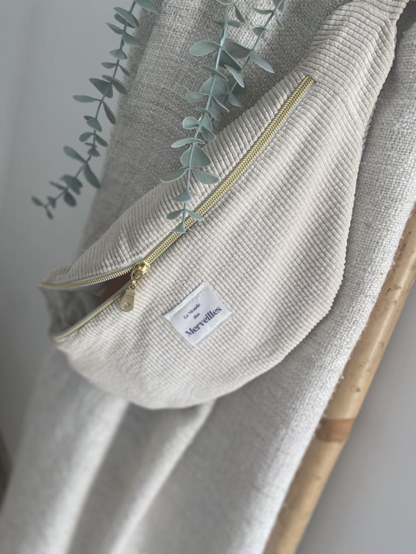 Sac banane velour
