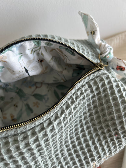 Trousse de toilette nid d'abeille