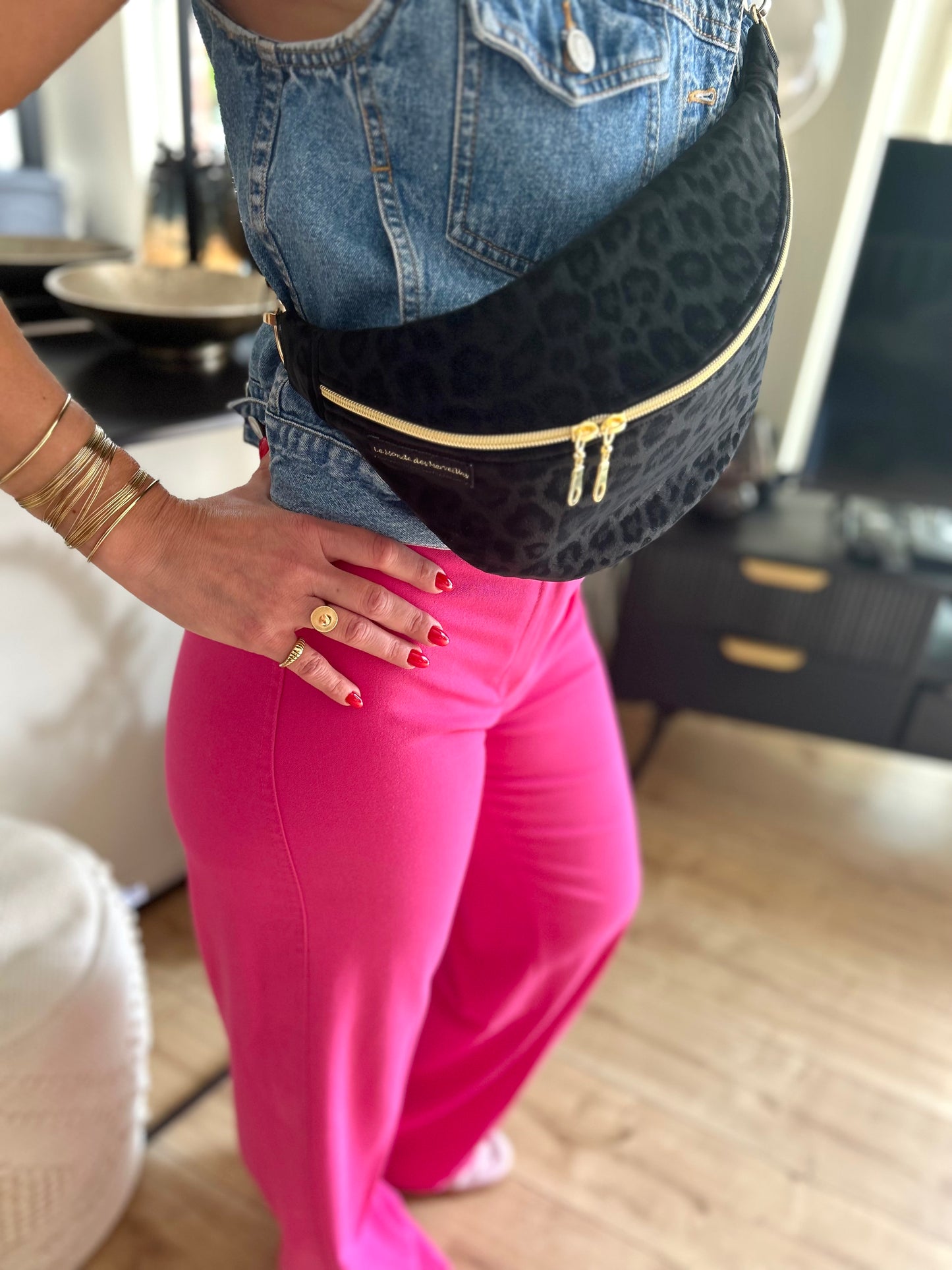 Sac Banane Trésor Nomade – Léopard noir