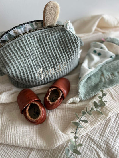 Trousse de toilette nid d'abeille