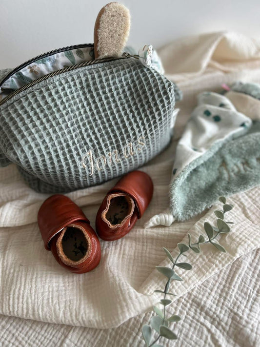 Trousse de toilette nid d'abeille
