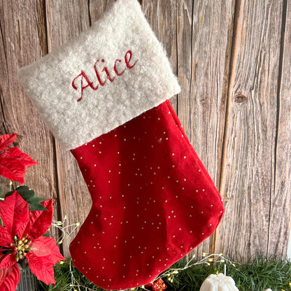 Grandes botte de Noël personnalisée