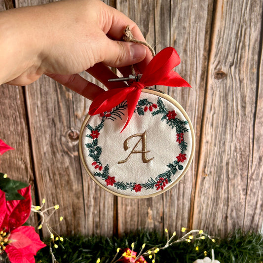 Boule de Noël brodée personnalisée