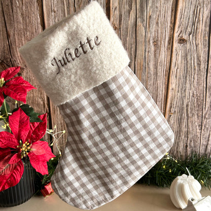 Grandes botte de Noël personnalisée