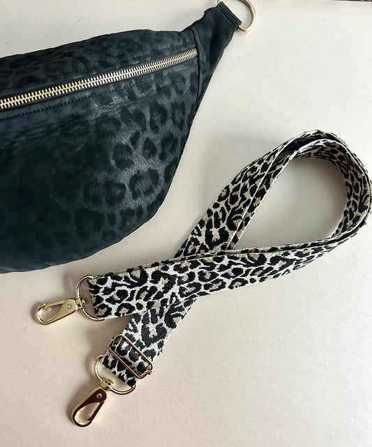 Sangle léopard doré