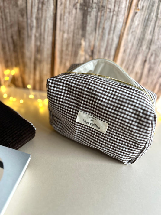 Trousse Vichy marron