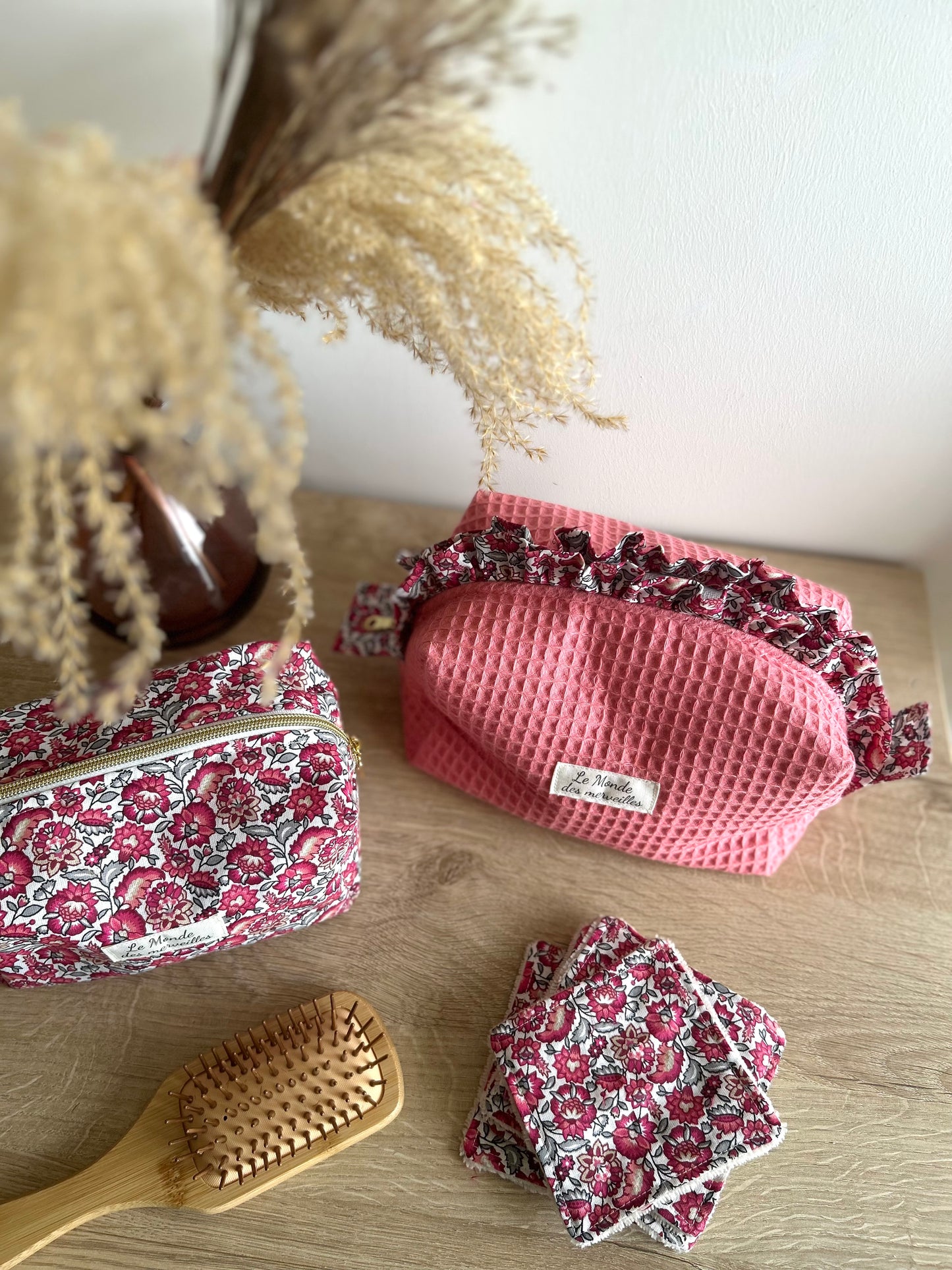 Trousse de toilette fleurie