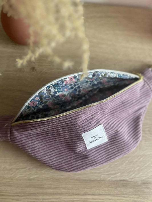 Sac banane velour Parme